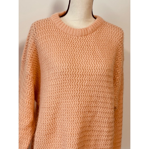 Eleven Sixty Six Acrylic Crewneck Sweater Pink Size L - Picture 2 of 4